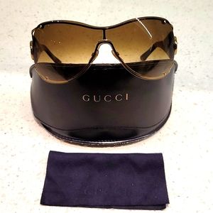 GUCCI RIMLESS SHIELD SUNGLASSES